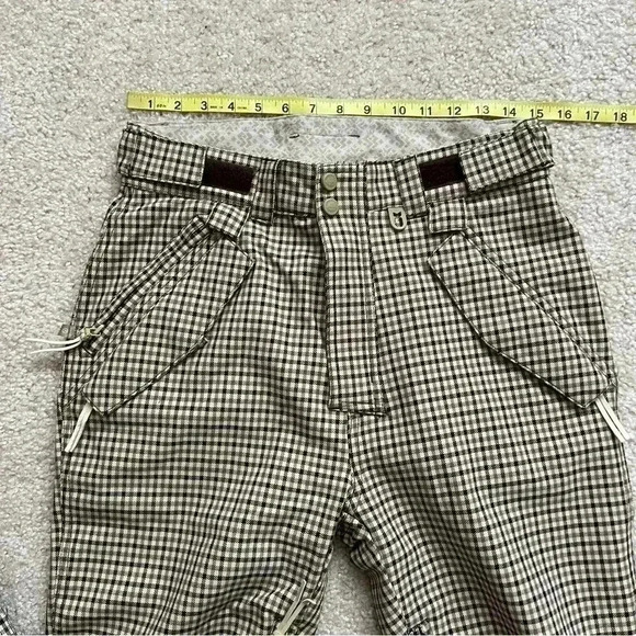 Special Blend Revolver Waterproof 15K Ski Snowboarding Pants Men XS Beige Plaid - Picture 10 of 16